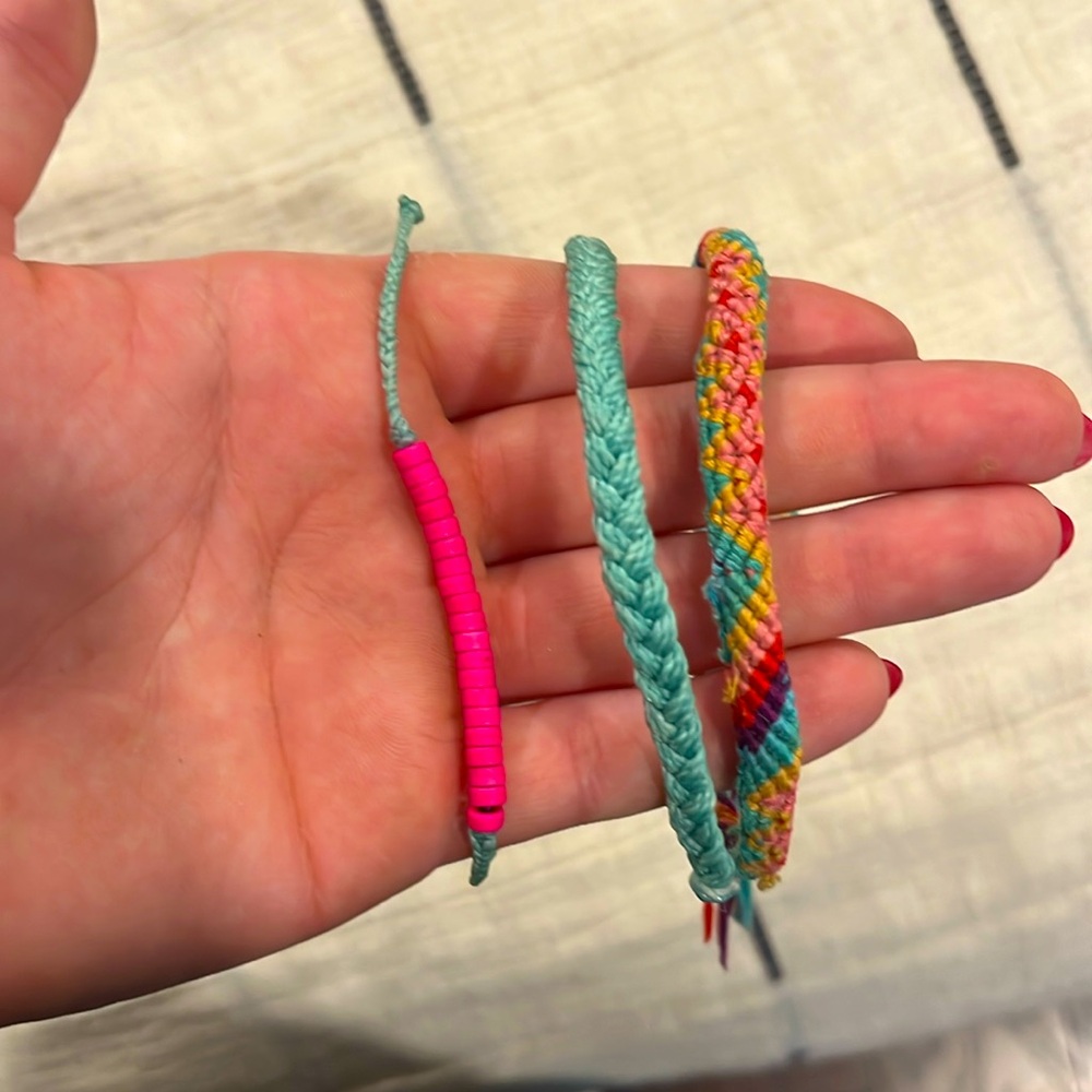 A pack of 3 pura vida bracelets